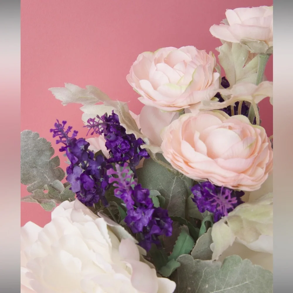 🎉LAST PIECE🎉JOLIE FLEUR 13in‎ Artificial Flowers In Cement Pot